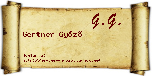 Gertner Győző névjegykártya